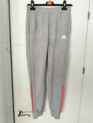 Pantalón Chándal Adidas Mujer Gris Rojo