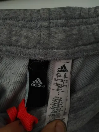 Pantalón Chándal Adidas Mujer Gris Rojo