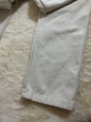 Pantalón lino blanco Zara