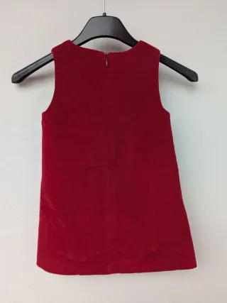 Vestito velluto rosso bambina