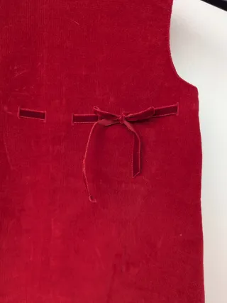 Vestito velluto rosso bambina