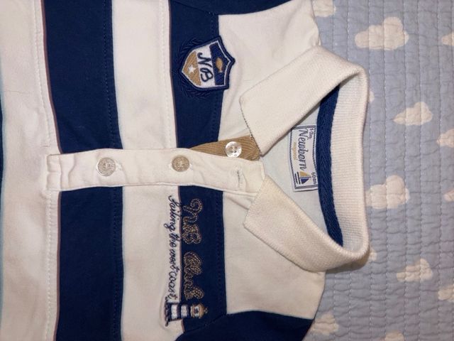 Polo per bambini Mayoral a righe blu/bianche