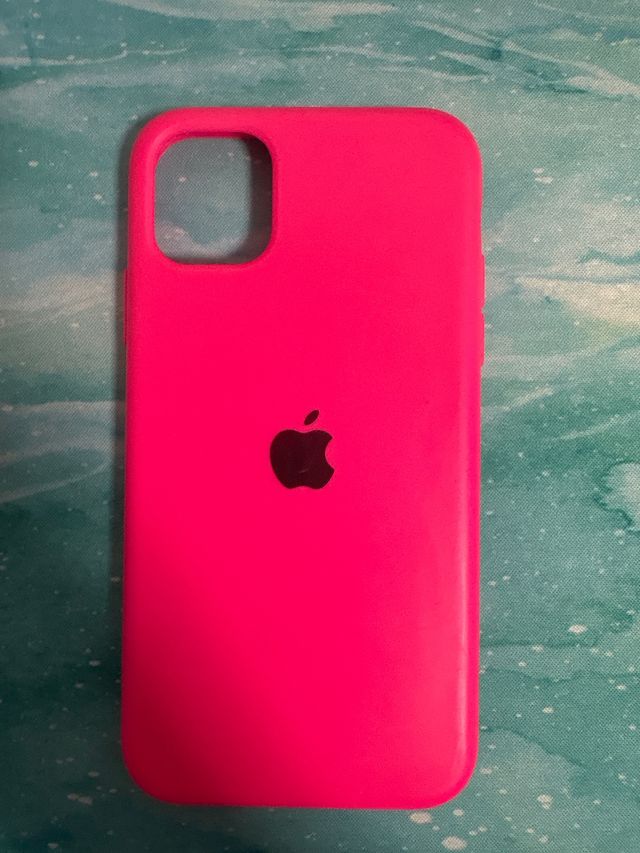 Custodia per iPhone 11 rosa neon