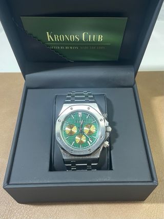 Seiko Mod AP Royal Oak Verde y Oro
