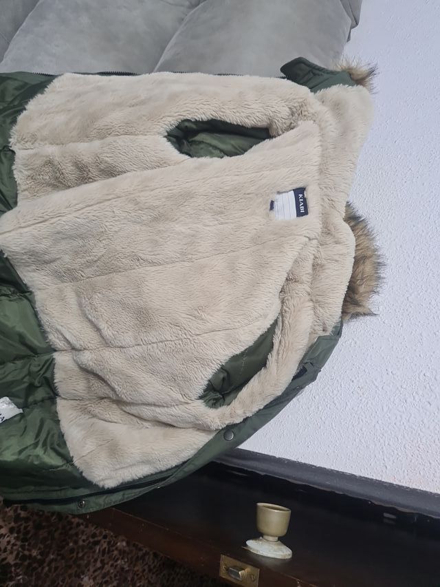 Abrigo niño verde forro polar