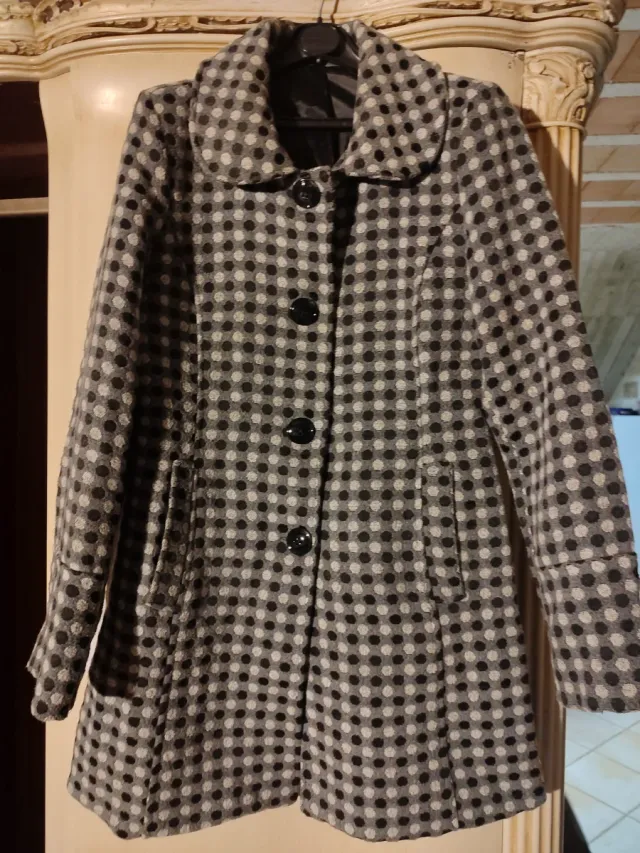 Cappotto donna fantasia pois tg M
