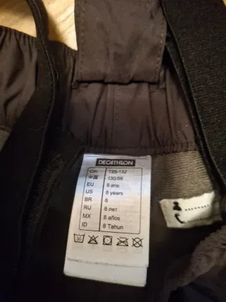 Pantalon ski niño 8 años.Regalo guantes