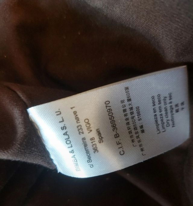 Bolso Bimba y Lola Burdeos y Dorada