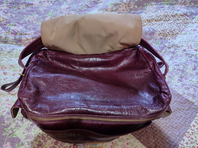 Bolso Bimba y Lola Burdeos y Dorada