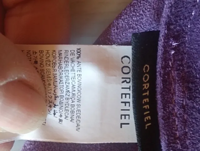 Cinturón de ante morado