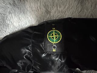 Giacca Stone Island Nera Lucida