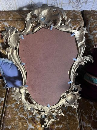 Espejo Pared Vintage Dorado y Plateado