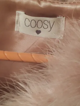 Chaqueta rosa de plumas naturales 