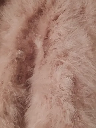 Chaqueta rosa de plumas naturales 