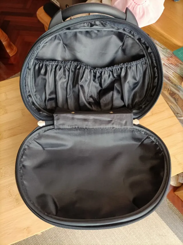 Neceser rígido tela unisex negro