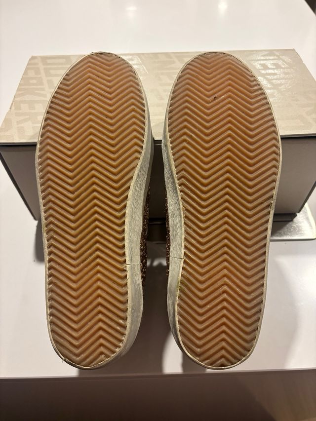 Zapatillas Golden Goose Mid Star Glitter Beige/Oro