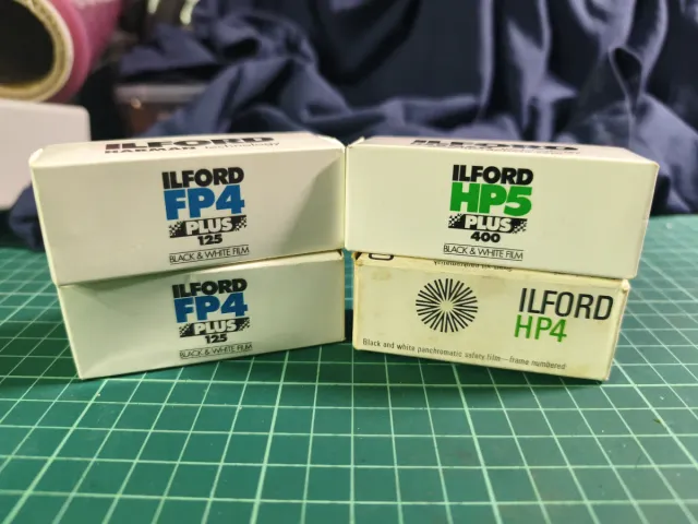 Lote 4 carretes Ilford FP4 Plus 125 HP5 Plus 400