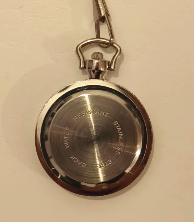 Orologio da tasca Longxing argento con custodia