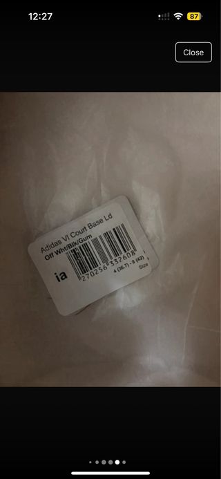 Adidas VL Court Base Blanco/Negro/Goma 36.5