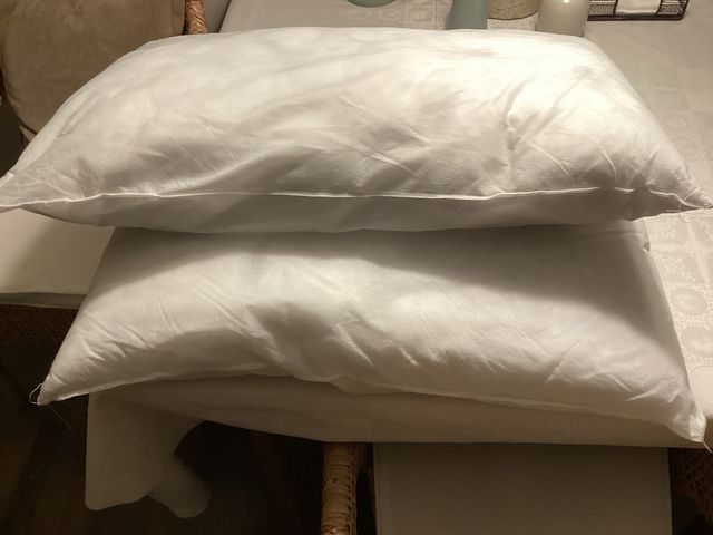 2 Rellenos Almohada 70x50 Blanco Poliéster Nuevos