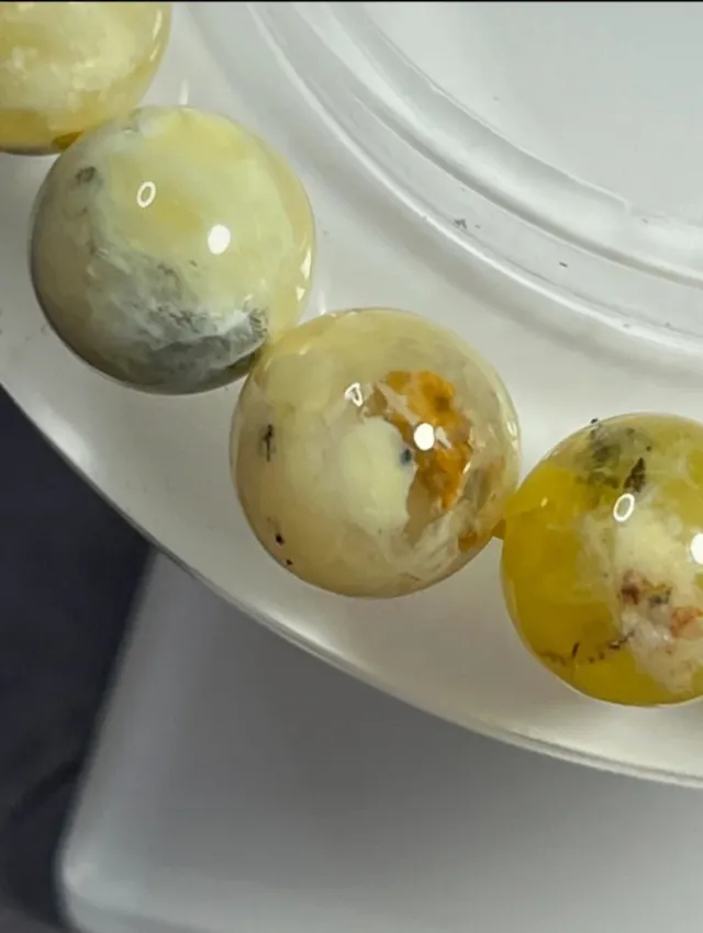 Pulsera Ópalo Amarillo Dendrítico