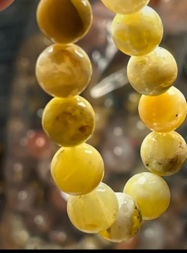 Pulsera Ópalo Amarillo Dendrítico