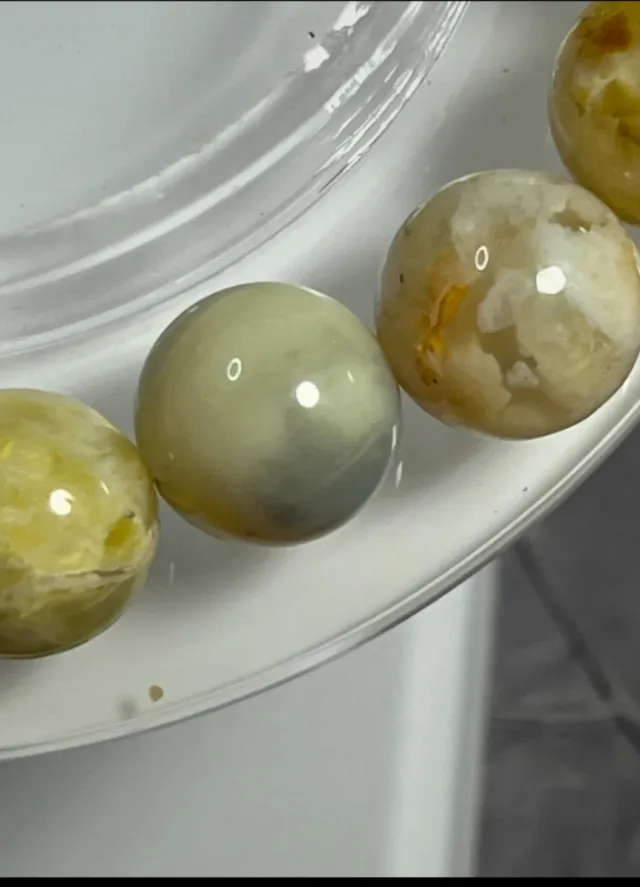 Pulsera Ópalo Amarillo Dendrítico