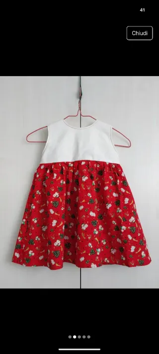 Vestito bambina fantasia natalizia