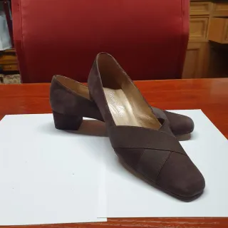 Zapatos de ante y textil mujer