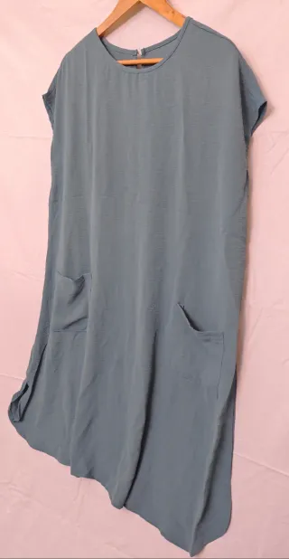 Vestido azul 100% algodón talla XXL