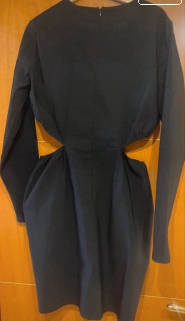 Vestido negro talla XL con aberturas