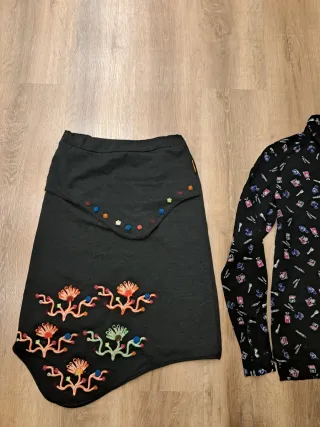 Falda y blusa para invierno, talla 34