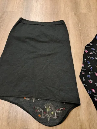 Falda y blusa para invierno, talla 34