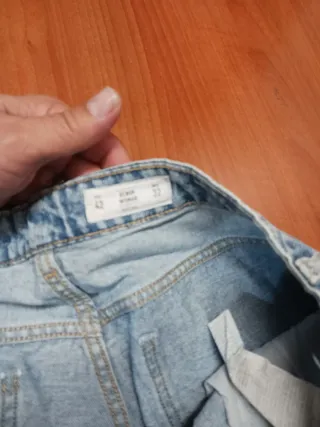 Pantalón vaquero ancho mujer