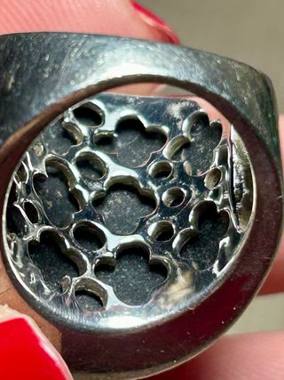 Anillo Plata y Ónix Negro Grande