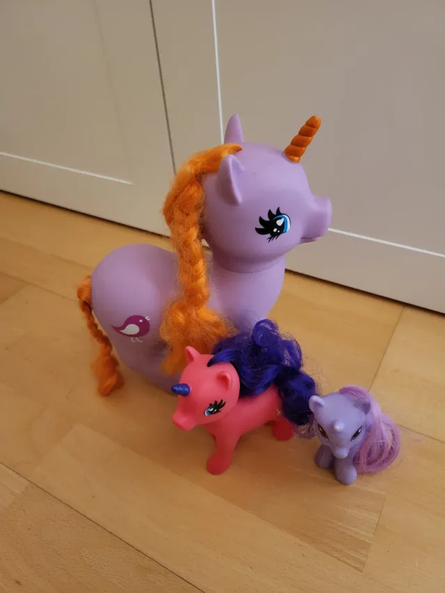 Lote 3 figuras unicornios ponies
