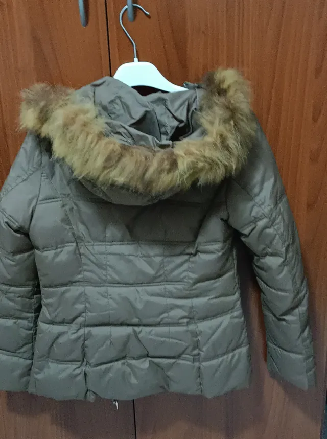 Giubbotto donna marrone con cappuccio