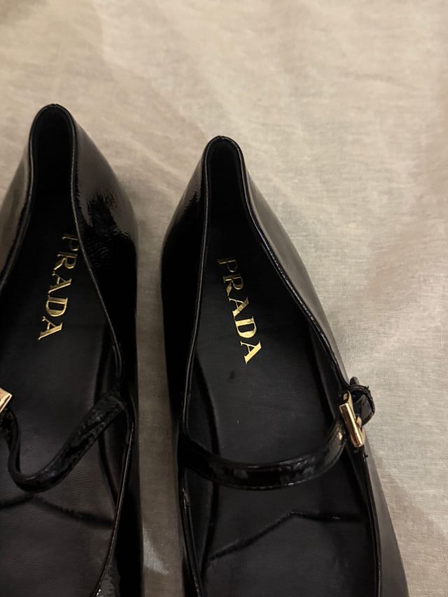 Prada Bailarinas Negras Charol