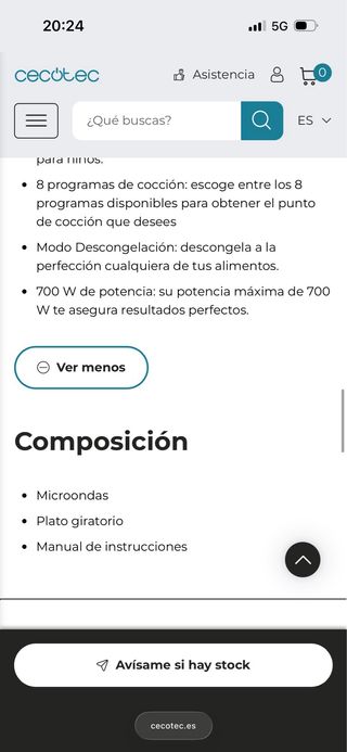 Microondas Cecotec ProClean 5110 Retro Azul