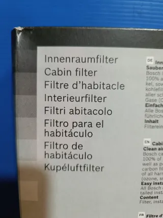 Bosch Filtro Abitacolo Interno Auto.