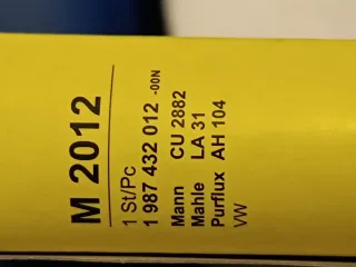 Bosch Filtro Abitacolo Interno Auto.