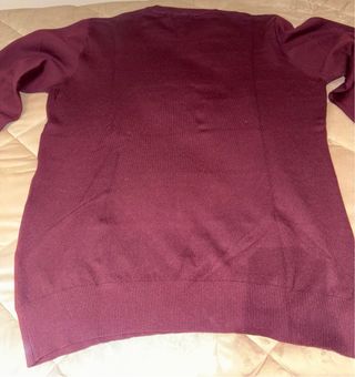 Maglione a quadri bordeaux