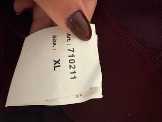 Maglione a quadri bordeaux