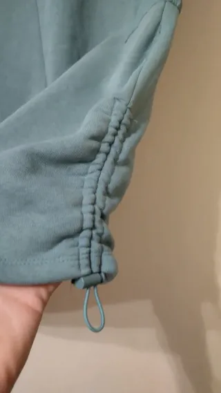 Falda larga color verde azulado