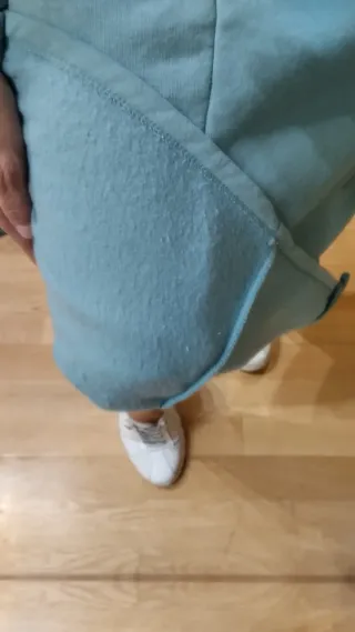 Falda larga color verde azulado