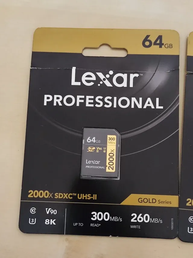 3 Tarjetas Lexar SDXC Profesional 64GB 2000x