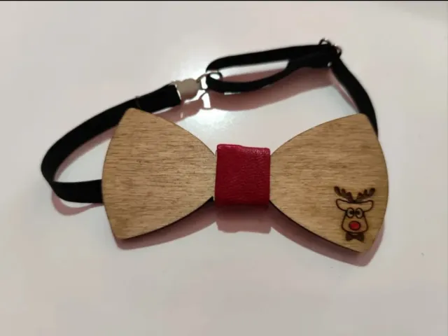 Pajarita Madera Reno Navidad