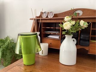 Lámpara de cristal verde transparente