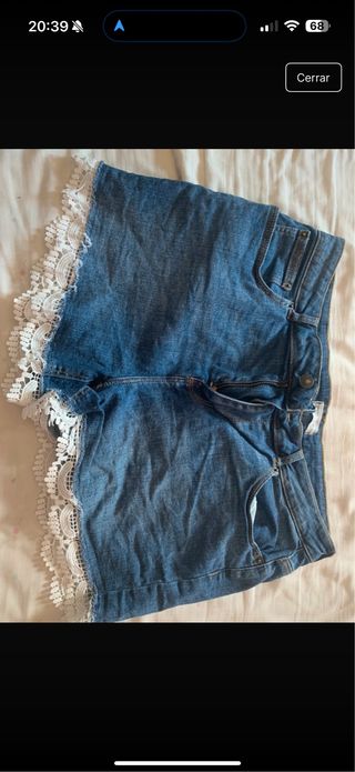 Shorts vaqueros mujer con encaje