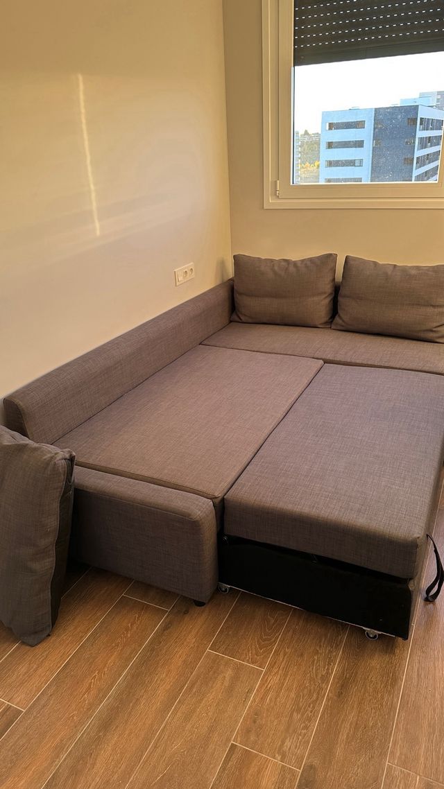 Sofá Cama Gris Chaise Longue Canapé FRIHETEN IKEA
